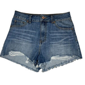 REWASH Women’s Super High Rise Wedge Vintage Reunion Jean Shorts Size 5/27